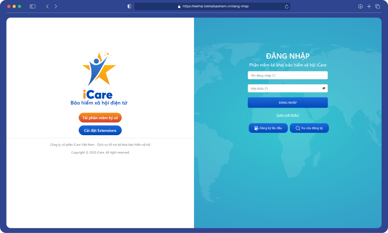 BẢNG GIÁ PHẦN MỀM BẢO HIỂM XÃ HỘI icare-BHXH