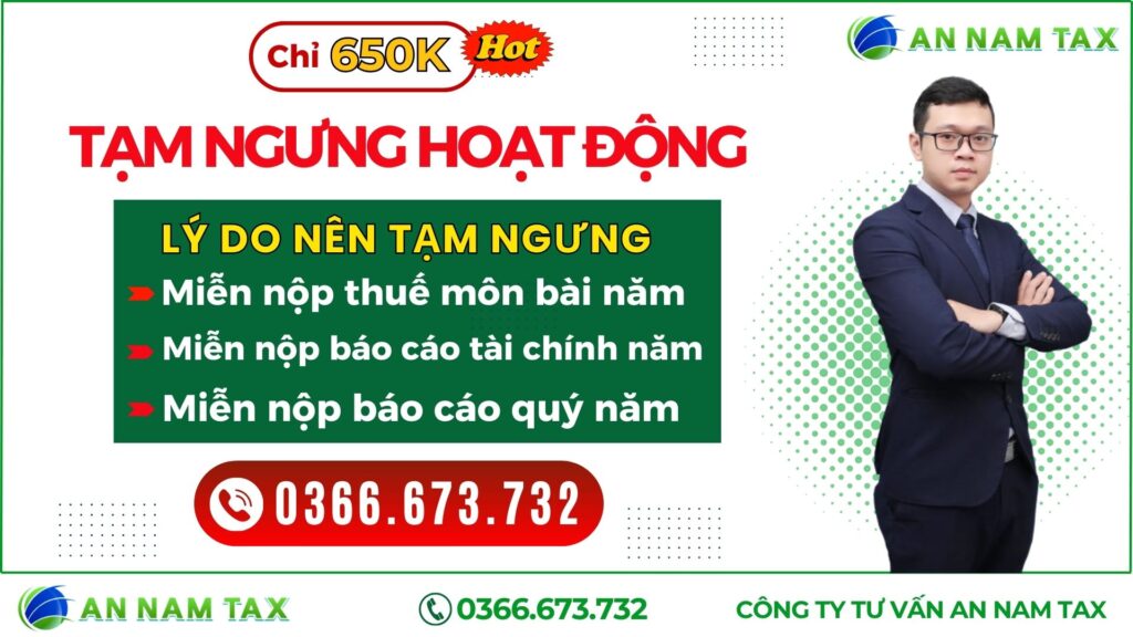 Dịch vụ tạm ngưng hoạt động kinh doanh công ty