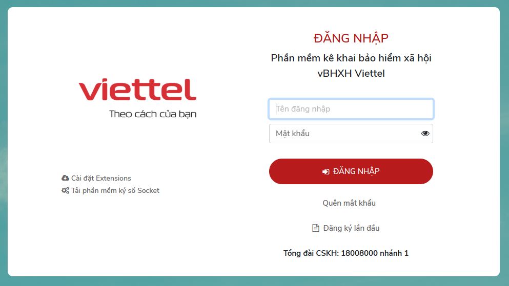phần mềm bảo hiểm xã hội Viettel vBHXH (1)